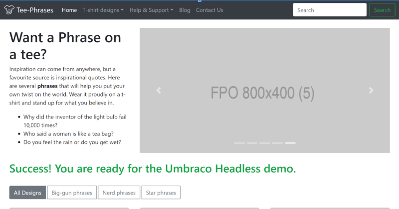 Want to build a .NET Core website with Umbraco Headless?